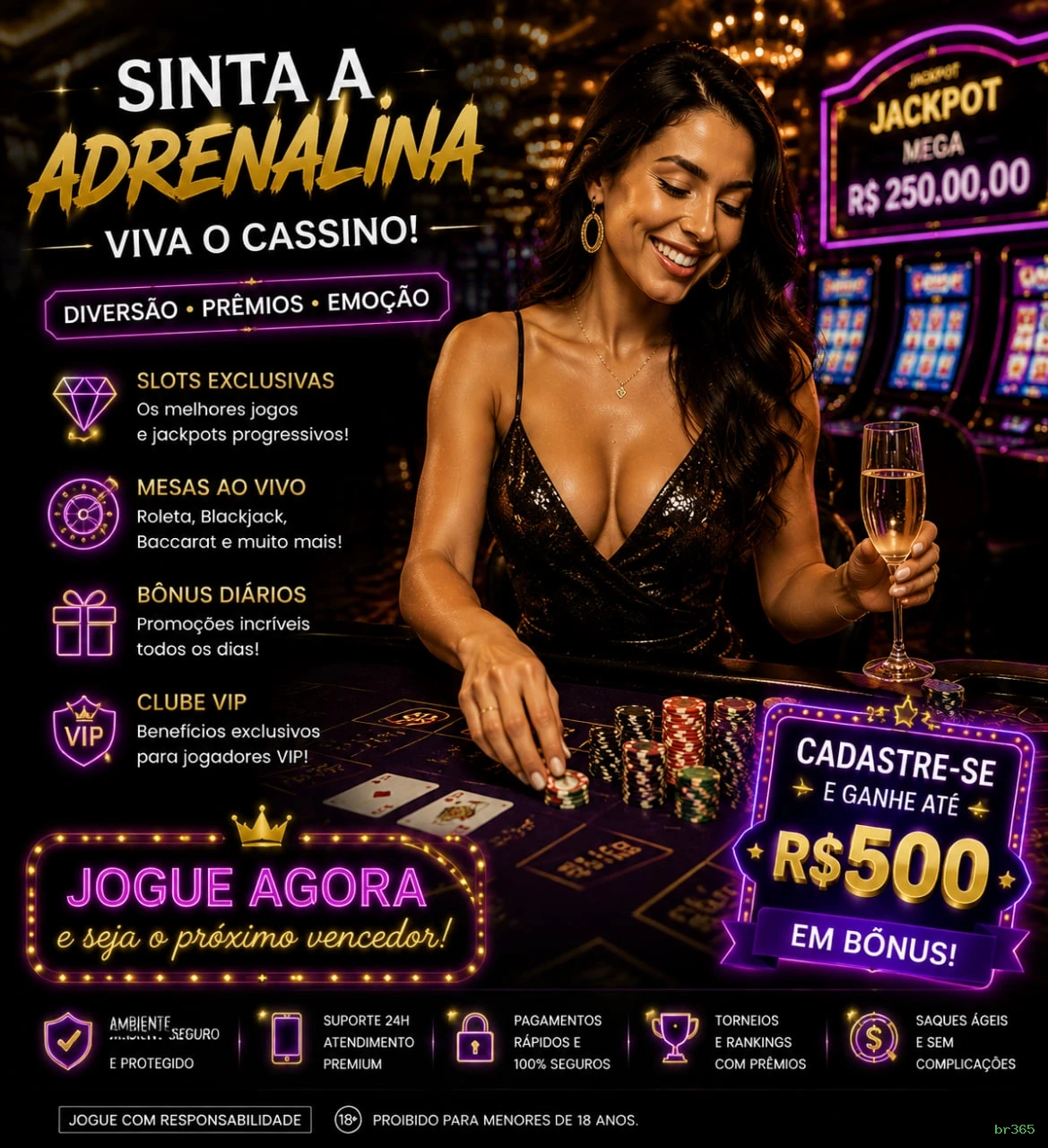 Cassino 24/7 disponível